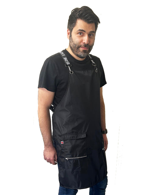 667 – Black Waterproof Signature Strap Crossover Apron