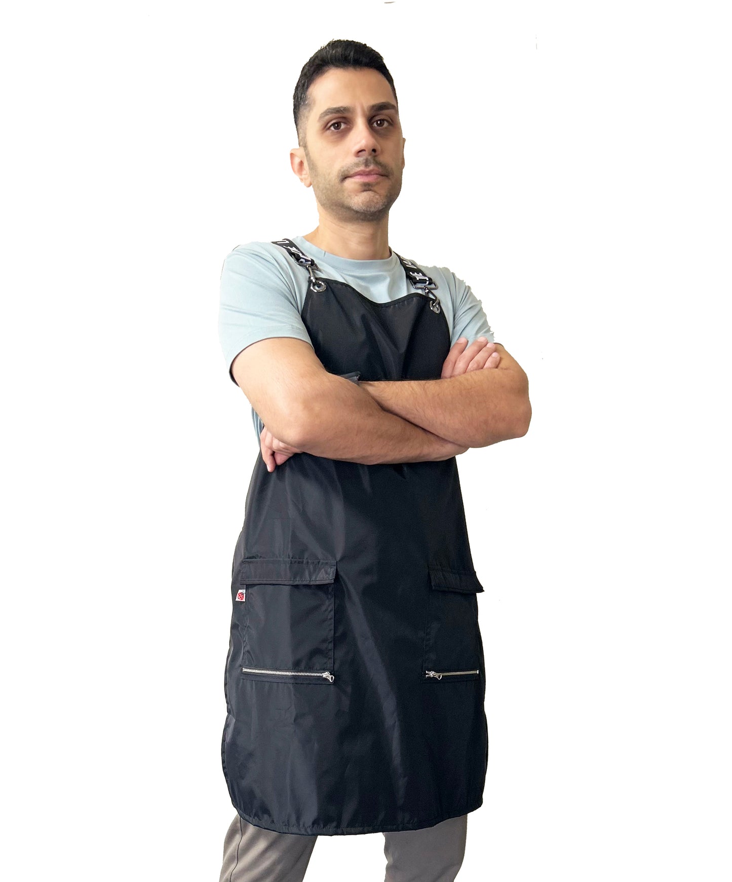 667 – Black Waterproof Signature Strap Crossover Apron